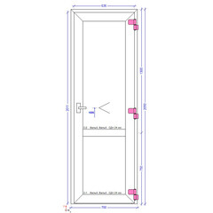 Металлопластиковая дверь VEKA 2050х700 мм алюминиевый порог белая левая стеклопакет - фото 2