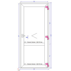 Металлопластиковая дверь VEKA 2050х900 мм алюминиевый порог белая правая стеклопакет - фото 2