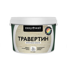 Декоративное покрытие Bayramix Easy Wall Травертин белая 4 кг
