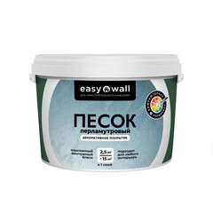 Изображение товара Декоративное покрытие Bayramix Easy Wall Перламутровый песок белая 2,5 кг