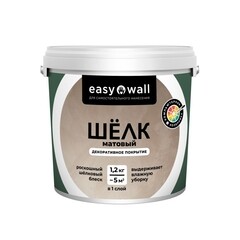 Изображение товара Декоративное покрытие Bayramix Easy Wall Матовый шелк белая 1,2 кг