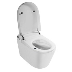 Унитаз подвесной Abber Bequem безободковый белый с электронной крышкой биде с импульсным смывом торнадо (AC1119S) - фото 10