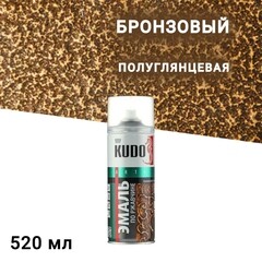 Изображение товара Эмаль аэрозольная по ржавчине Kudo молотковая бронзовая полуглянцевая KU-3006 520 мл