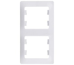 Рамка Systeme Electric Glossa двухместная белая (GSL000106) - фото 4