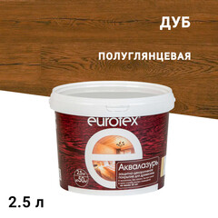 Изображение товара Лак антисептик акриловый Eurotex Аквалазурь дуб 2,5 л