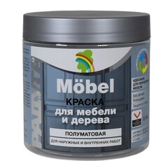 Изображение товара Краска интерьерная Радуга для мебели база А белая 0,45 л