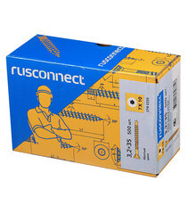 Саморезы для массивной доски 35x3,2 мм желтые (500 шт.) - фото 2