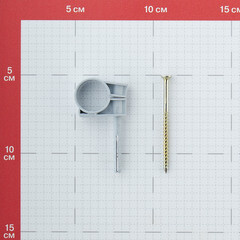 Хомут сантехнический 20-22 мм пластик с дюбелем для крепления трубы (5 шт.) - фото 2