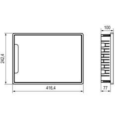 Щит распределительный встраиваемый DKC Frame ЩРВ-П пластиковый IP40 242,4х416,4х100 мм 18 модулей непрозрачная дверь - фото 2