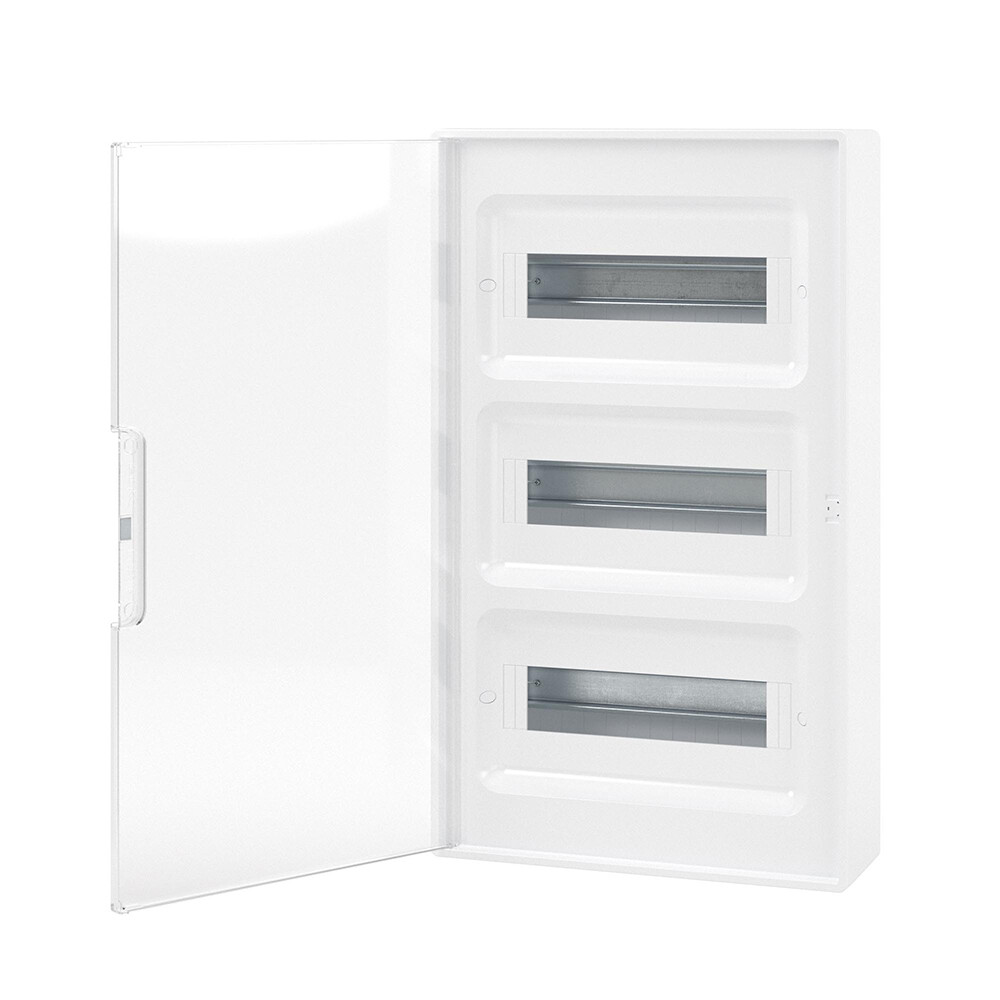 

Щит распределительный навесной DKC Frame ЩРН-П пластиковый IP40 529,1х311,6х102,8 мм 36 модулей прозрачная дверь, Белый