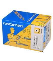 Саморезы для массивной доски 45x3,2 мм оцинкованные (500 шт.) - фото 3