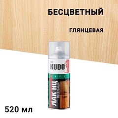 Изображение товара Лак аэрозольный мебельный Kudo Arte бесцветный 520 мл глянцевый