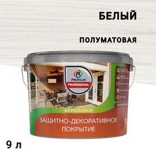 Лак акриловый мебельный Profilux Professional белый 9 л полуматовый