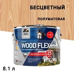 Изображение товара Краска фасадная по дереву Dufa Woodflex акриловая база 3 бесцветная 8,1 л