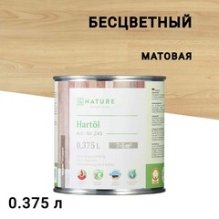 Изображение товара Масло GNature Hartöl для дерева с твердым воском бесцветное матовое 0,375 л