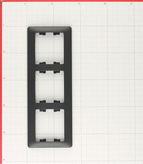 Рамка Systeme Electric Glossa трехместная антрацит (GSL000703) - фото 3