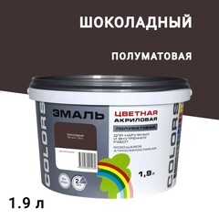 Изображение товара Эмаль универсальная акриловая Радуга Colors шоколадная полуматовая 1,9 л