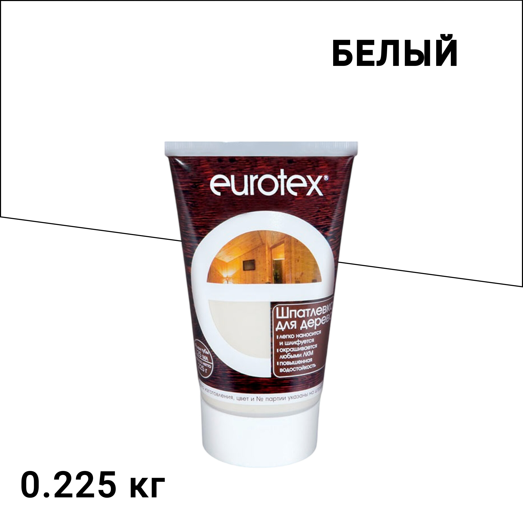 

Шпатлевка по дереву Eurotex белая 0,225 кг