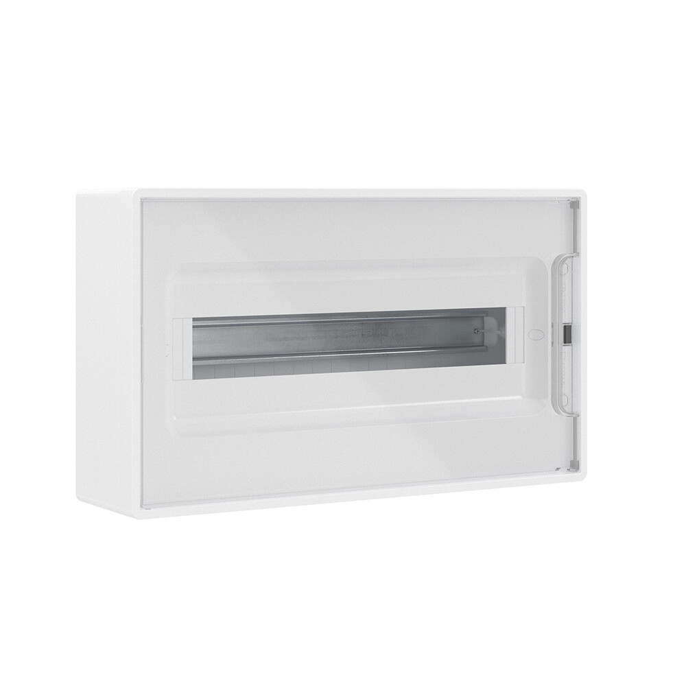 

Щит распределительный навесной DKC Frame ЩРН-П пластиковый IP40 242,4х416,4х102,2 мм 18 модулей прозрачная дверь, Белый