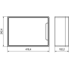 Щит распределительный навесной DKC Frame ЩРН-П пластиковый IP40 242,4х416,4х102,2 мм 18 модулей непрозрачная дверь - фото 2