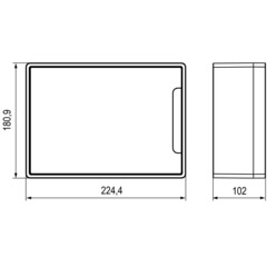 Щит распределительный навесной DKC Frame ЩРН-П пластиковый IP40 180,9х224,4х102 мм 8 модулей непрозрачная дверь - фото 2