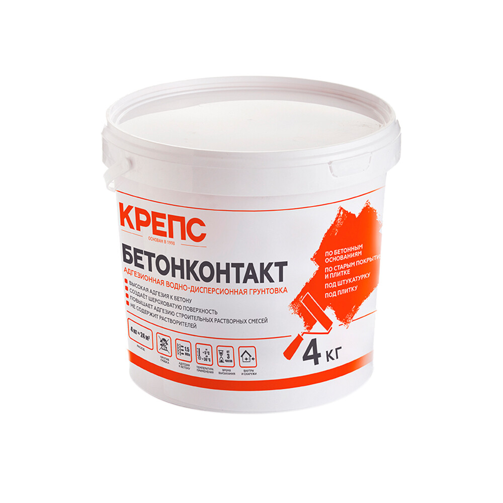 Грунт бетоноконтакт Крепс 4 кг