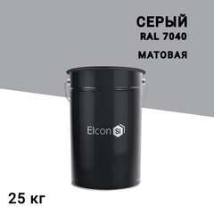 Изображение товара Эмаль антикоррозионная Elcon ОС-12-03 100 градусов серая RAL 7040 матовая 25 кг