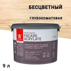 Изображение товара Краска фасадная Tikkurila/Tikkivala Facade Acrylate база C бесцветная 9 л