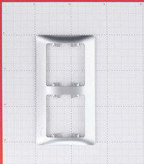 Рамка Systeme Electric Glossa двухместная алюминий (GSL000302) - фото 2