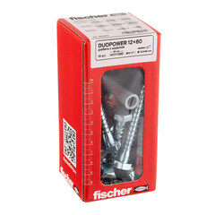 Дюбель универсальный Fischer DuoPower 12x60 мм нейлон с шурупом (10 шт.) - фото 3