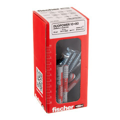 Дюбель универсальный Fischer DuoPower 10x80 мм нейлон с шурупом (10 шт.) - фото 3
