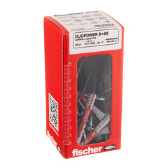 Дюбель универсальный Fischer DuoPower 8x65 мм нейлон с шурупом (25 шт.) - фото 3