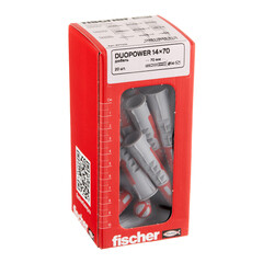 Дюбель универсальный Fischer DuoPower 14x70 мм нейлон (20 шт.) - фото 3
