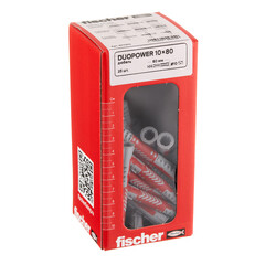 Дюбель универсальный Fischer DuoPower 10x80 мм нейлон (25 шт.) - фото 2