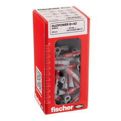 Дюбель универсальный Fischer DuoPower 8x40 мм нейлон (100 шт.) - фото 3