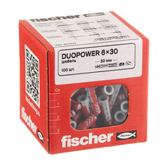 Дюбель универсальный Fischer DuoPower 6x30 мм нейлон (100 шт.) - фото 3