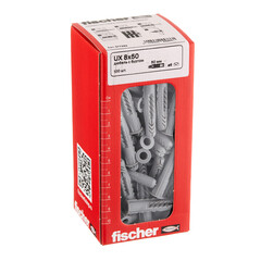 Дюбель универсальный Fischer UX 8x50 мм нейлон с буртом (100 шт.) - фото 3