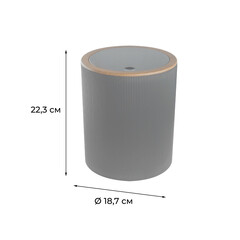 Ведро для мусора Fixsen Black Boom FX-411-6 с крышкой 5 л пластик черное - фото 2