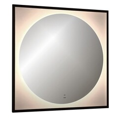 Зеркало с подсветкой прямоугольное 80х80 см бесконтактный сенсор Abber See (AG6117SCRB) - фото 1