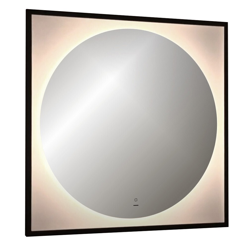 

Зеркало с подсветкой прямоугольное  см бесконтактный сенсор Abber See (AG6117SCRB, Черный