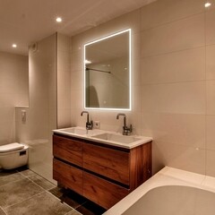 Зеркало с подсветкой прямоугольное 60х80 см с сенсорным включением Abber See (AG6108S-0.6) - фото 3