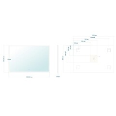 Зеркало с подсветкой прямоугольное 120х80 см с сенсорным включением Abber See (AG6107SXL-1.2) - фото 4