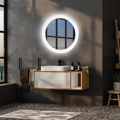 Зеркало с подсветкой круглое 77 см с сенсорным включением Abber Mond (AG6202SL-0.77) - фото 3