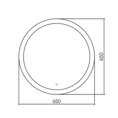 Зеркало с подсветкой круглое 65 см с сенсорным включением Abber Mond (AG6202S-0.65) - фото 3
