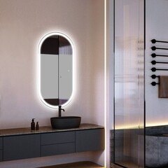 Зеркало с подсветкой овальное 50х100 см с сенсорным включением Abber Kontur (AG6303S-1.0) - фото 3