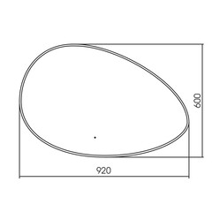 Зеркало с подсветкой фигурное 92х60 см бесконтактный сенсор Abber Kontur (AG6301SC-0.92) - фото 2