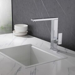 Смеситель для кухни Abber Daheim хром с высоким изливом однорычажный (AF8214) - фото 3