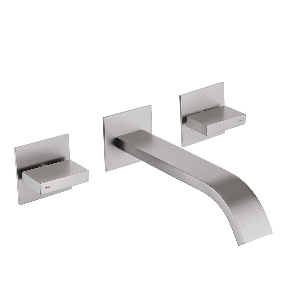 

Смеситель для раковины встраиваемый Abber Wasserfall двухвентильный сатин (AF8612SP)