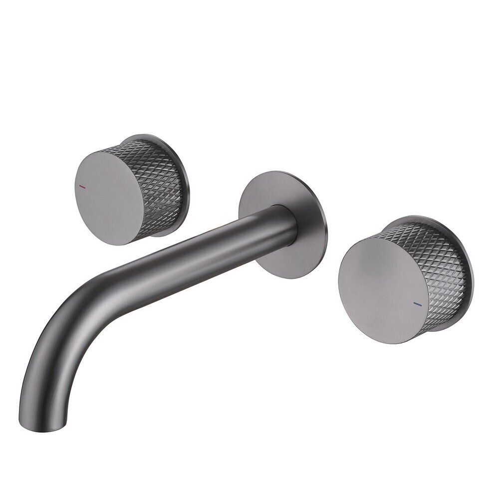 

Смеситель для раковины встраиваемый Abber Wasser Kreis двухвентильный никель (AF81122NG)