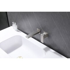 Смеситель для раковины встраиваемый Abber Daheim однорычажный сатин (AF8212SP) - фото 3